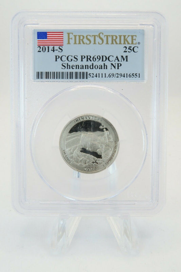 2014-S PCGS PR69DCAM Shenandoah National Park NP Quarter Proof 25C