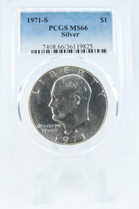 1971-S PCGS MS66 Silver Eisenhower Ike Dollar Business Strike