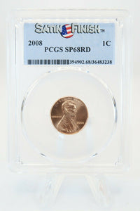 2008-P PCGS SP68RD Lincoln Cent Satin Finish 1C