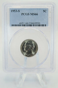 1953-S PCGS MS66 Jefferson Nickel Business Strike 5C