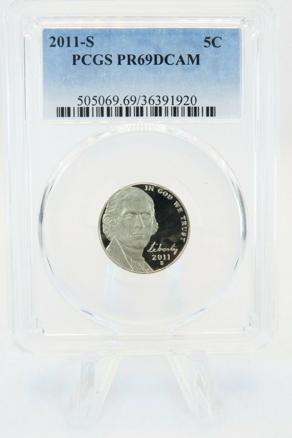 2011-S PCGS PR69DCAM Jefferson Nickel Proof 5C