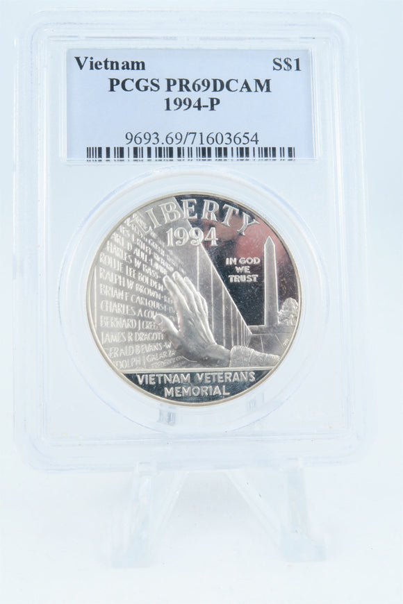 1994-P PCGS PR69DCAM Vietnam Silver Modern Commemorative Dollar Proof