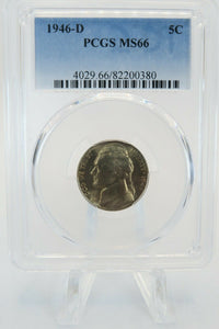 1946-D PCGS MS66 Jefferson Nickel Business Strike 5C